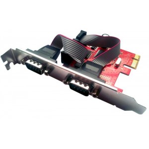 Adaptor PCI Express la Serial Port Rs-232 / COM x 2  Unitek Controler PCI-E, 2x RS-232, Y-7504